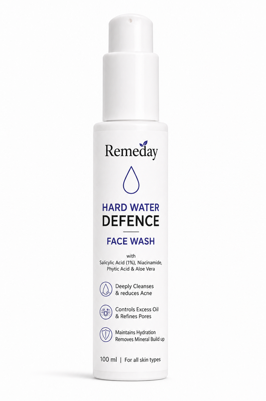 Remeday Hard Water Defence Salicylic Acid Face Wash | with Niacinamide, Phytic Acid & Aloe Vera | Deep Cleansing Acne Control Face Wash for Oily & Acne-Prone Skin | 100ml