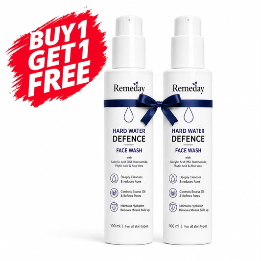 Remeday Hard Water Defence Salicylic Acid Face Wash | with Niacinamide, Phytic Acid & Aloe Vera | Deep Cleansing Acne Control Face Wash for Oily & Acne-Prone Skin | 100ml