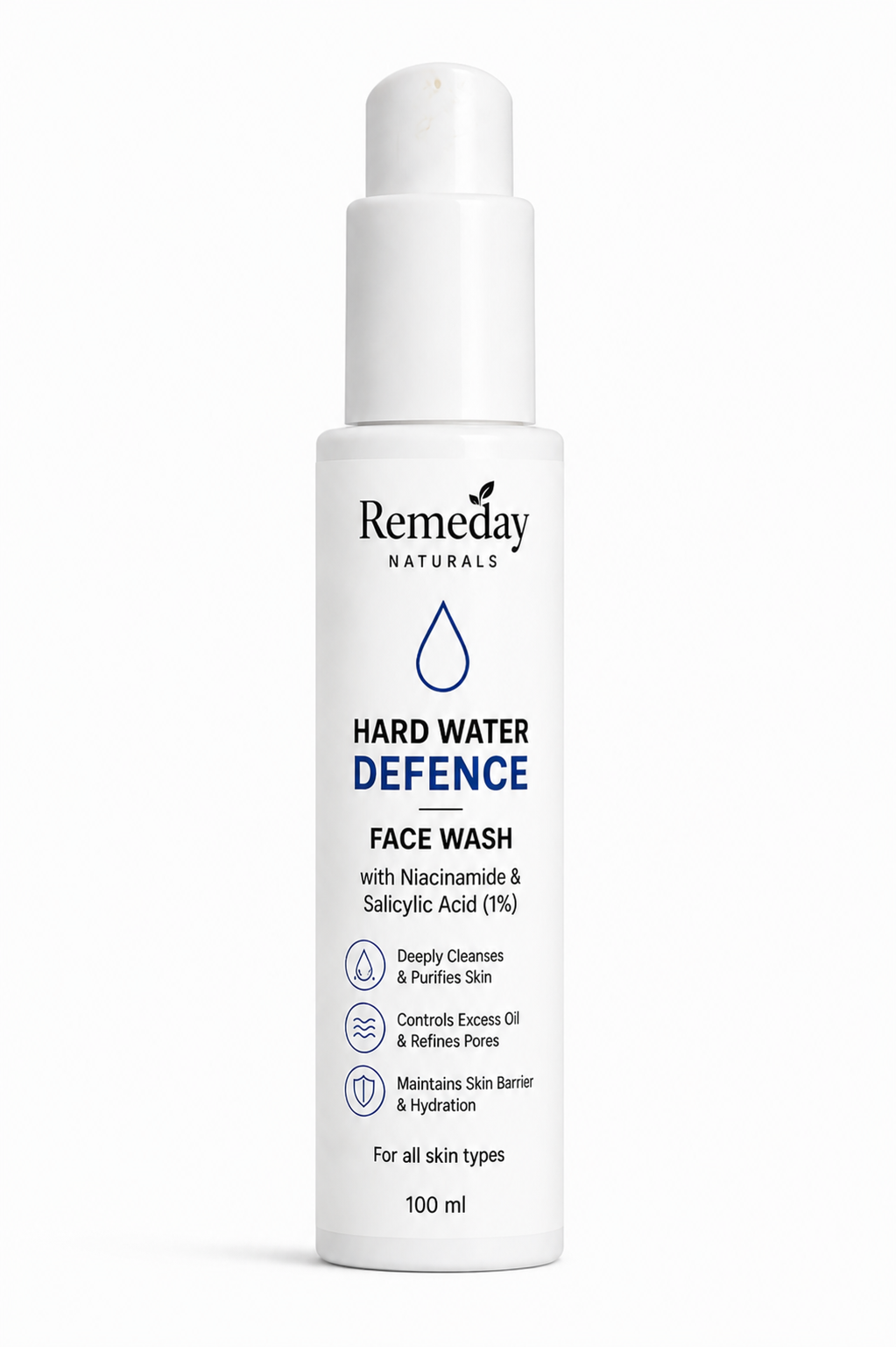 Hard Water Detox Face Wash | Niacinamide & 1 % Salicylic Acid | Brightens Dull Skin, Removes Pollution & Controls Oil