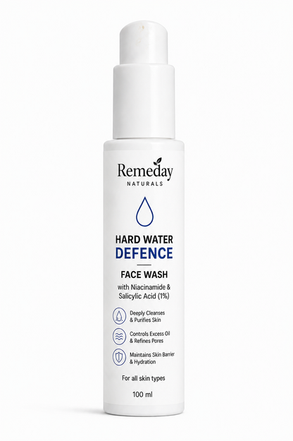 Hard Water Detox Face Wash | Niacinamide & 1 % Salicylic Acid | Brightens Dull Skin, Removes Pollution & Controls Oil