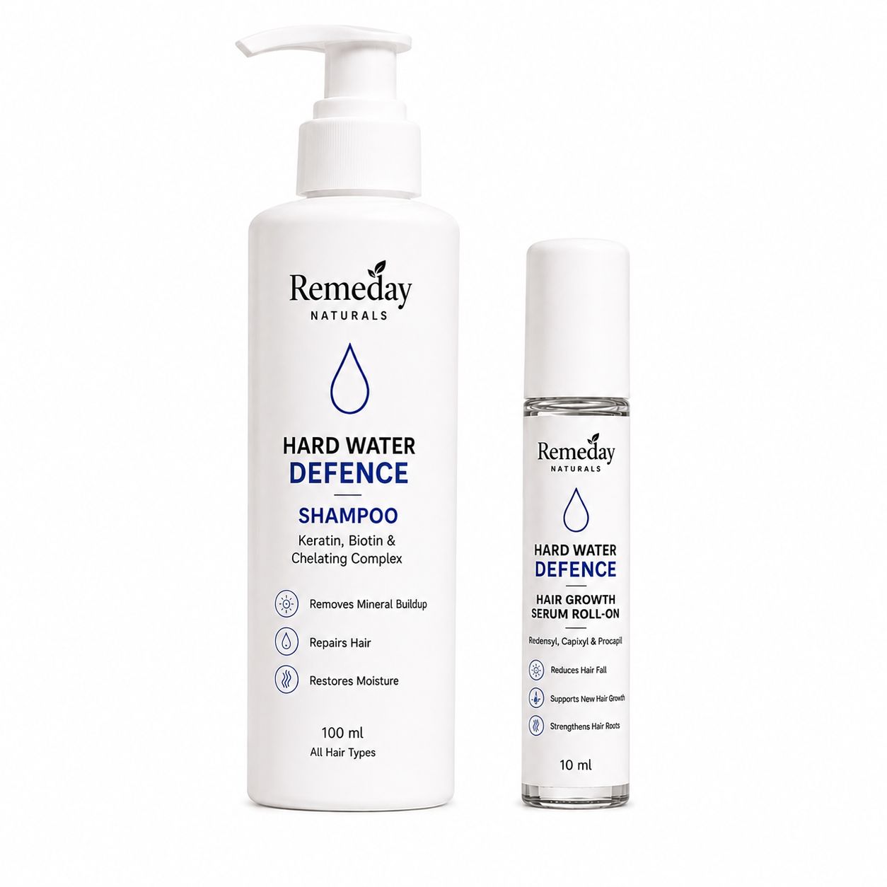 Hard Water Hair Repair Duo | Shampoo + Hair Growth Serum | Controls Hair Fall, Repairs Damage & Strengthens Roots