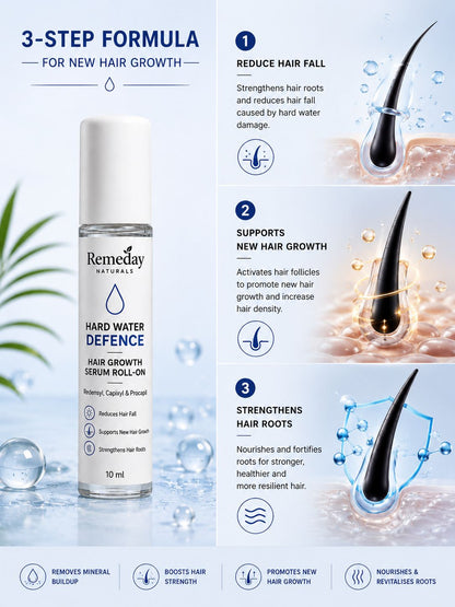 Hair Growth Serum Roll-On | Redensyl, Capixyl & Procapil | Controls Hair Fall & Supports Visible New Hair Growth