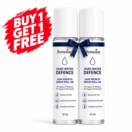 Remeday Hard Water Defence Hair Growth Serum Roll-On | 5% Capixyl, 3% Redensyl, Anagain & Procapil | Reduces Hair Fall & Strengthens Roots | Easy Roll-On Applicator | 10ml